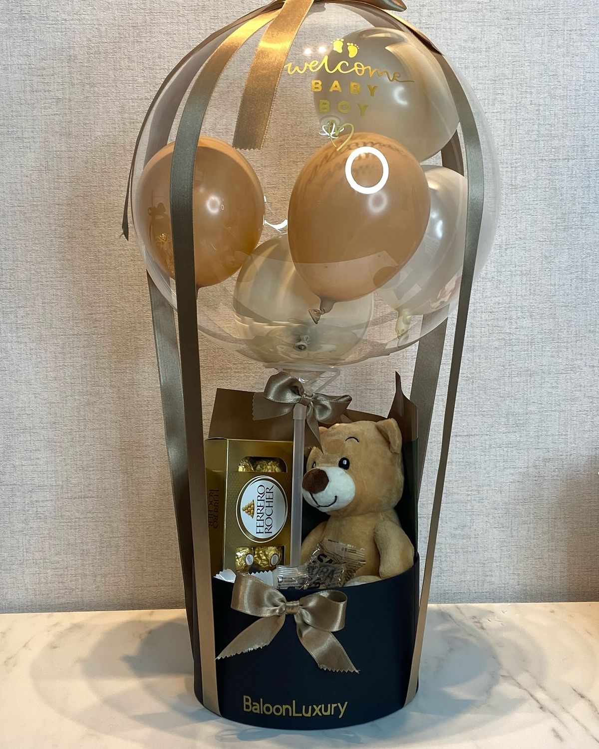 Stuffed Balloon with Teddy Outside